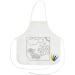 Product thumbnail Children's polyester apron to colour in delivered with 4 felt-tip pens. 1