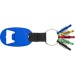 Product thumbnail Bottle opener key ring with 5 coloured snap hooks 0