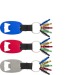 Product thumbnail Bottle opener key ring with 5 coloured snap hooks 2