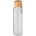 Bouteille en verre 60cl avec bouchon bambou et dragonne, Bouteille en verre promotional