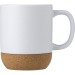 Mug en céramique Rosamund, Accessoire en liège promotional