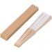 Wood and rPET fan in a Rosanne kraft gift box, hand fan promotional