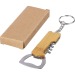 Porte-clés décapsuleur en bambou Stuart, décapsuleur promotional
