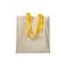 Shopper en coton naturel 220g/m², anses longues colorées, sac coton promotional