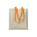 Shopper en coton naturel 220g/m², anses longues colorées, sac coton promotional