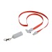 Lanière avec mousqueton avec fonction de câble de recharge avec prise Micro-USB/Lightning wholesaler