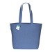 Tote-bag avec soufflet à la base en coton recyclé 280g/m², anses longues, Sac shopping durable promotional