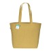 Tote-bag avec soufflet à la base en coton recyclé 280g/m², anses longues, Sac shopping durable promotional