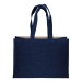 Tote-bag avec soufflet en coton 280g/m², détails en toile de jute, anses longues wholesaler