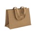 Tote-bag avec soufflet en coton 280g/m², détails en toile de jute, anses longues wholesaler