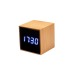 Horloge réveil et display température à LED blanche, en bambou wholesaler