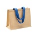 Tote bag en toile de jute, anses longues et soufflet wholesaler