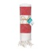 Serviette de plage / paréo en coton recyclé de 180g/m² avec frange, mesure 90x170cm, Serviette ou drap de plage promotional