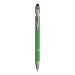 Stylo à bille en aluminium caoutchouté avec gomme pour écran tactile et clip en métal wholesaler
