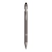 Stylo à bille en aluminium caoutchouté avec gomme pour écran tactile et clip en métal wholesaler