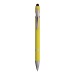 Stylo à bille en aluminium caoutchouté avec gomme pour écran tactile et clip en métal wholesaler