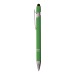 Stylo à bille en aluminium caoutchouté avec gomme pour écran tactile et clip en métal wholesaler
