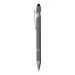 Stylo à bille en aluminium caoutchouté avec gomme pour écran tactile et clip en métal wholesaler