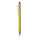Stylo à bille en aluminium caoutchouté avec gomme pour écran tactile et clip en métal wholesaler