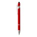 Stylo à bille en aluminium caoutchouté avec gomme pour écran tactile et clip en métal wholesaler