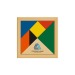 Jeu de tangram en bois coloré, 7 pièces, avec pochette en coton, casse-tête chinois et jeu de patience promotional