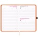 Agenda journalier 2026, couverture rigide en PU thermocollé avec piqûres sur les bords, agenda promotional