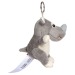 Rhinoceros plush keychain., Plush key ring promotional