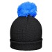 Product thumbnail Knitted hat with two-coloured pompom 1