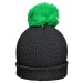 Product thumbnail Knitted hat with two-coloured pompom 5