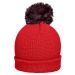 Knitted hat with two-coloured pompom wholesaler