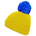 Knitted hat with two-coloured pompom wholesaler