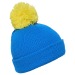 Knitted hat with two-coloured pompom wholesaler