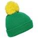 Knitted hat with two-coloured pompom, Bonnet promotional