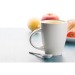 28 cl two-tone ceramic mug with spoon, ceramic mug promotional