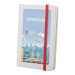 White notebook with colored elastic band on hard cover wholesaler