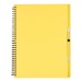 Recycled paper spiral notepad with hard cover and pen wholesaler