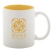 Mug bicolour white 30 cl with engraving, ceramic mug promotional