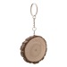 Porte-clés rond avec écorce, Porte-clés en bois promotional