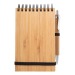 Ensemble bambou carnet et stylo, carnet recyclé promotional