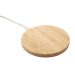Chargeur 5w rond en bambou, Chargeur sans fil à induction promotional
