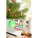 FOUR-COLOUR WOODEN CHRISTMAS TREE DECORATION, Christmas tree decoration promotional