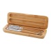 Chimon parure stylos en bambou, Parure avec stylo roller promotional