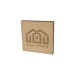 Badge Bamboo Carré 40mm, badge promotional