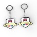 Rigid Double Keyring, Doming wholesaler