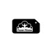 Luggage Tag Aluminium Noir, porte-étiquette à bagage promotional