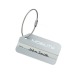 Luggage Tag Aluminium Silver, porte-étiquette à bagage promotional