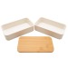 Product thumbnail Large double compartment bento lunch box with bamboo lid 2