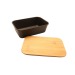 Bento 'Ikoma', black, with bamboo lid, Lunch box and box lunch promotional