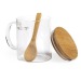 Product thumbnail Glass cup with spoon and lid 4