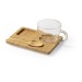 Product thumbnail Glass cup with bamboo tray 1